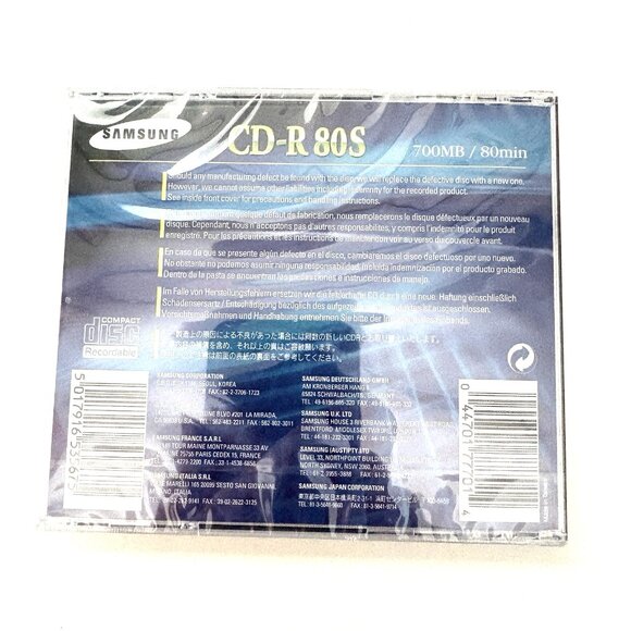 NEW Samsung 10 Pack Digital High-Density CD-R80S Jewel Case 80 Min/700MB - Picture 4 of 5